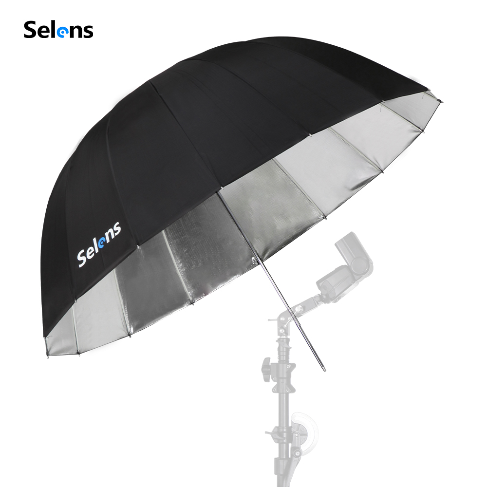 Selens ô parabol 41 "105cm màu bạc phản quang cho đèn flash speedlite studio chiếu sáng gián tiếp với túi đựng