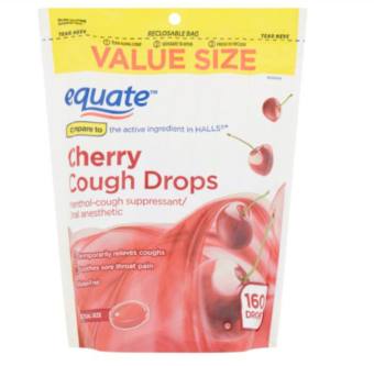 Kẹo ngậm ho hương anh đào, bạc hà 160 viên Equate của Mỹ