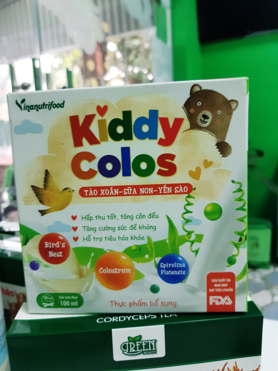 Siro kiddy colos sữa non yến xào tảo xoắn