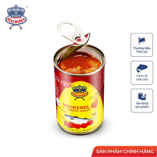 Cá hộp Sea Crown cá Nục sốt cà cay