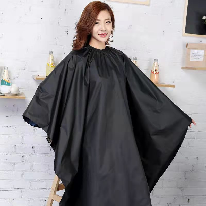 Áo choàng cắt tóc Pro Salon làm tóc thợ làm tóc vải áo choàng thợ cắt tóc màu đen không thấm nước