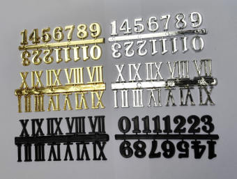 Chữ số cho mặt đồng hồ (Số thường, số la mã)