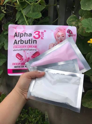 Tắm Trắng Alpha Arbutin Collagen Cream-Sét 3 Gói-