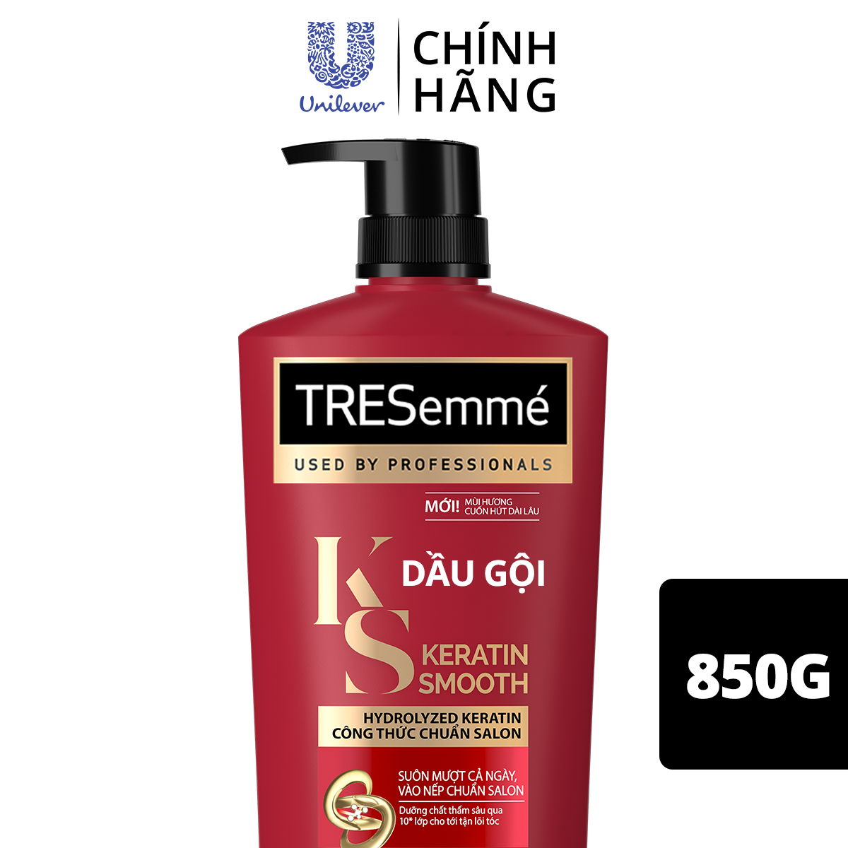 Dầu gội tresemmé argan & keratin vào nếp suôn mượt 850g