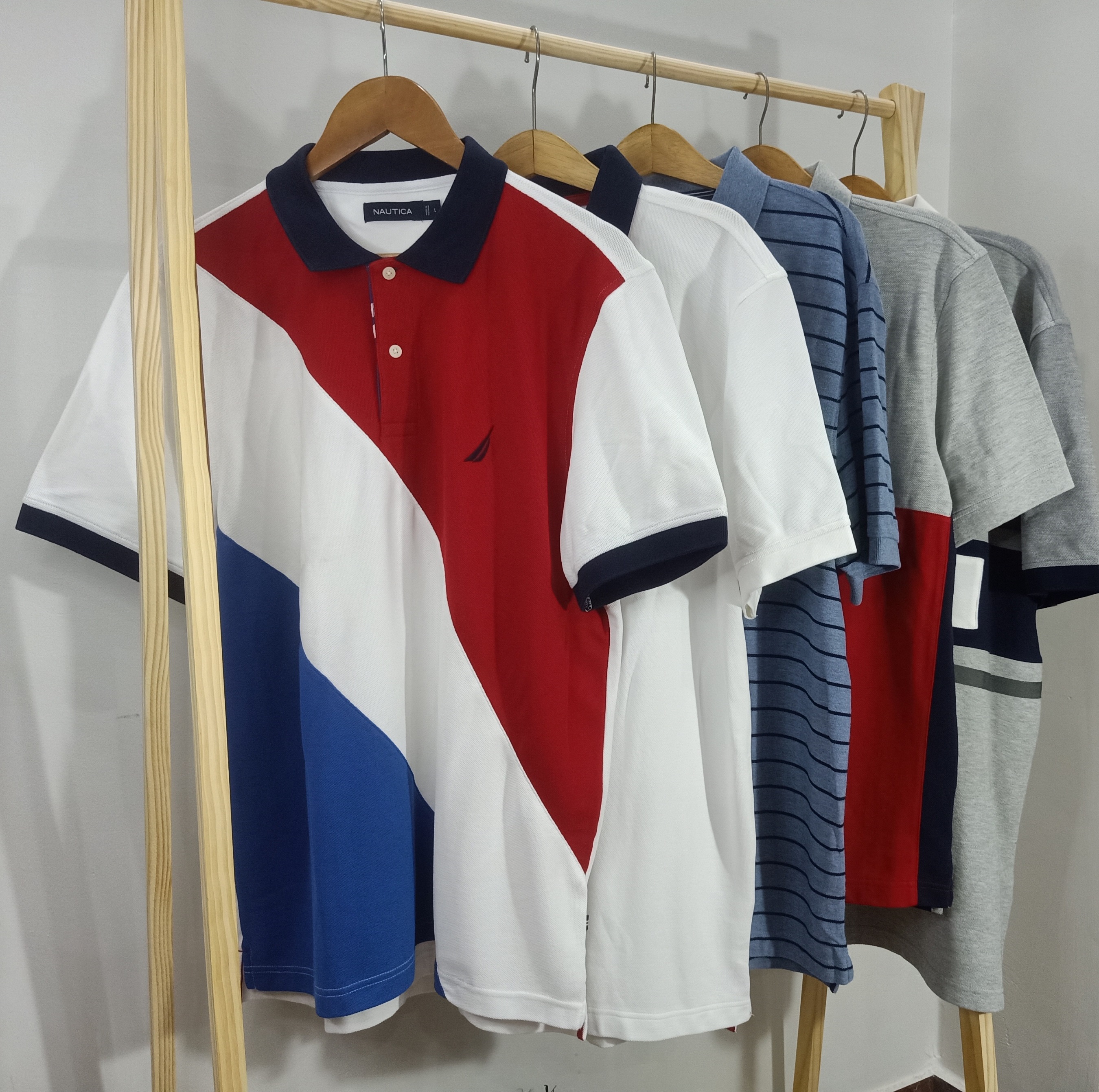 Áo thun polo nam hiệu nautica, áo polo vải thun cotton mịn, vải cá sấu - mã 04 size m l xl xxl