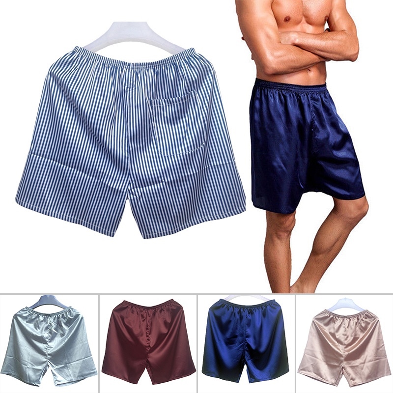 JupiterSecret 6 Pcs Mens Satin Boxers Shorts, Silk Feeling Sleep