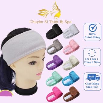 Băng đô quấn tóc spa | Băng đô quấn đầu Spa loại đẹp 10cm nhám dính chắc chắn