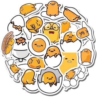 Sticker Trứng lười Gudetama 30-60 cái ép lụa/Hình dán Gudetama Trúng lười