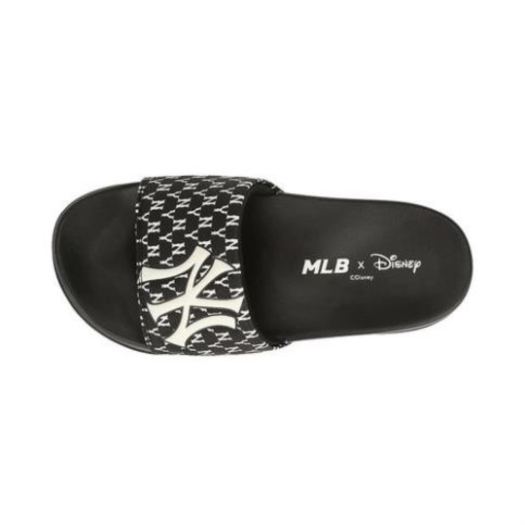 ☬✓ Dép Quai Ngang Mlb Mickey Đen Ny Dép mlb mickey siêu êm chân bản giới hạn full size nam nữ