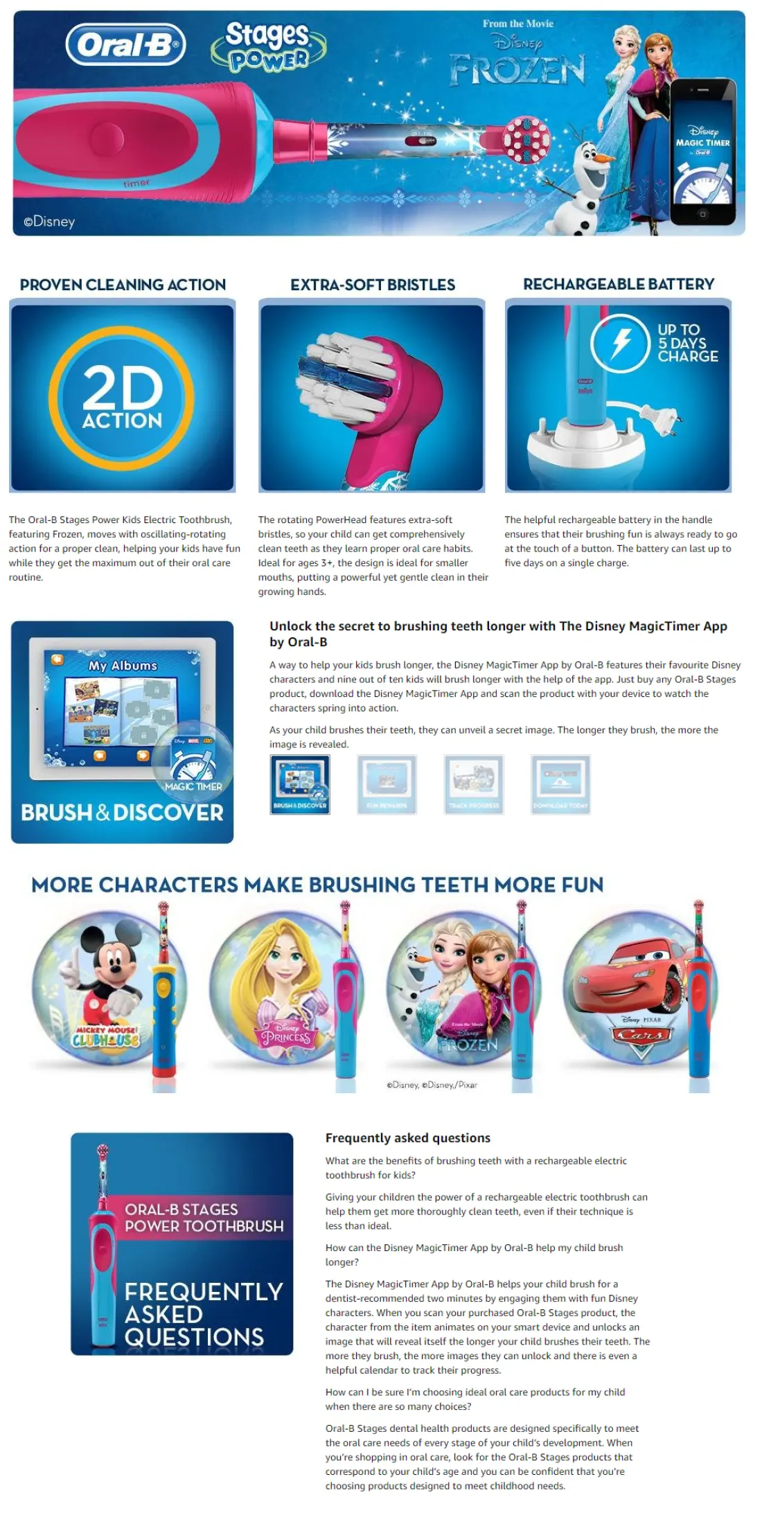 oral b junior frozen