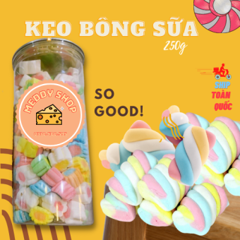 Kẹo Bông Sữa Thái Lan 250 gram Meddy shop thơm mềm