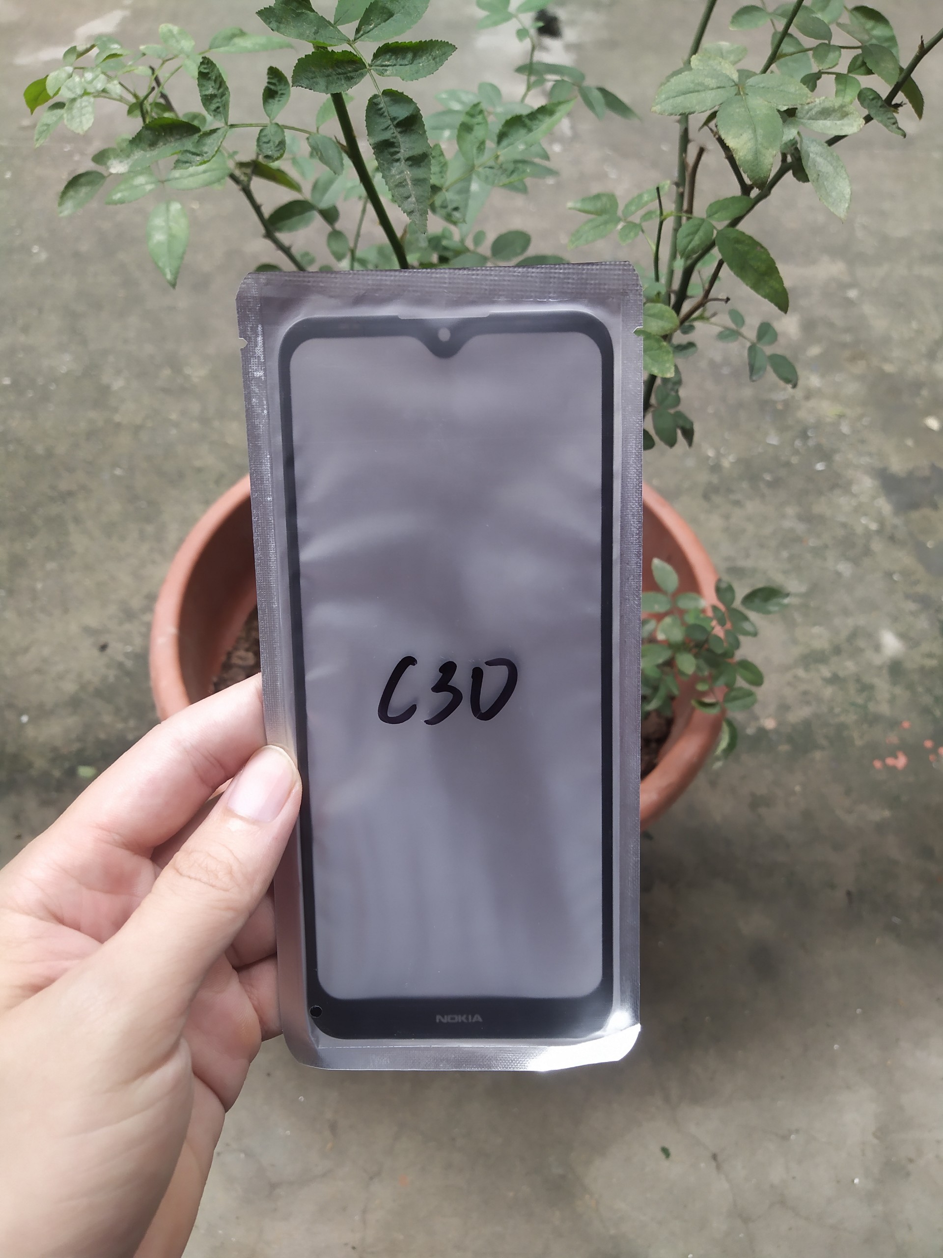 Mặt kính nokia c30 chính hãng liền keo, thay kính nokia c30 chất lượng