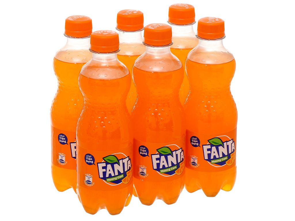 6 chai nước ngọt Fanta hương cam 390ml