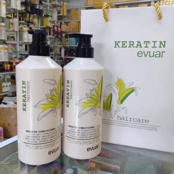 CẶP DẦU GỘI XẢ KERATIN EVUAR PHỤC HỒI TÁI SINH TÓC 758ML