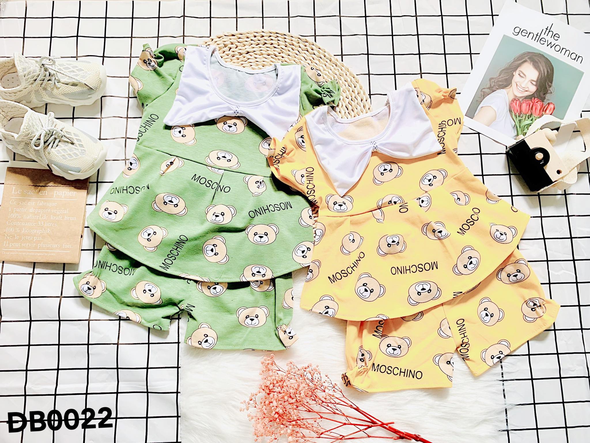 Đồ bộ thời trang dành cho bé gái từ 10-19 kg chất lụa mềm mịn mát mẻ