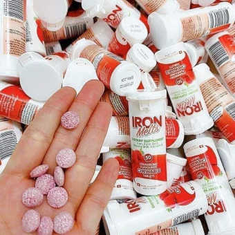 Sắt ngậm IRON MELTS Úc 50 viên 🍓