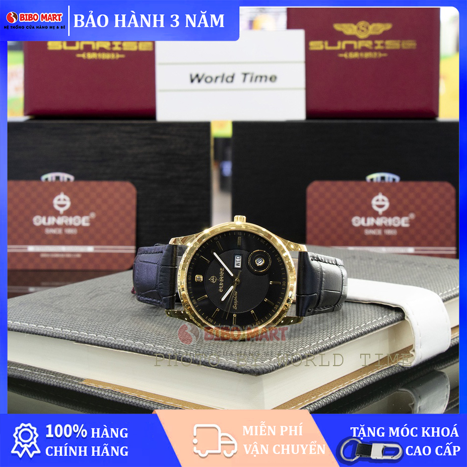 Đồng Hồ Nam Sunrise DM784SWA BR [Full Box + Thẻ BH 3 năm] Kính Sapphire Chống Xước, Chống Nước