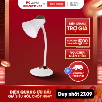 Đèn bàn bảo vệ thị lực Điện Quang ĐQ DKL15 WBK B (màu trắng - đen, bóng led daylight)