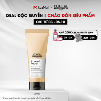 Dầu xả phục hồi tóc hư tổn L'Oréal Professionnel Absolut Repair Gold 200ml