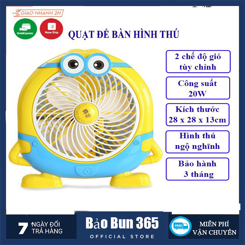 Quạt Hình Thú siêu Cute để bàn,quạt để bàn mini hình thú siêu yêu