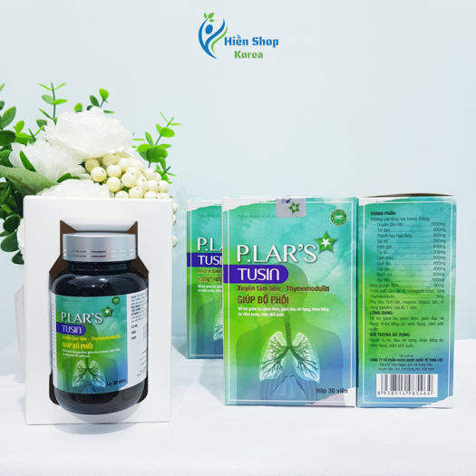 Bổ phổi xuyên tâm liên, thymomodulin P.lar’s Tusin hỗ trợ giảm ho, đờm, giảm đau rát họng, viêm phế quản