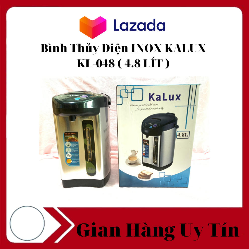 Bình thủy điện inox kalux kl-048 , cao cấp - tiện lợi , dễ sử dụng an toàn cho người già và trẻ nhỏ.