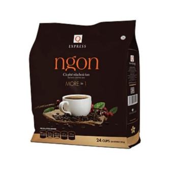 Cà phê Ngon Trần Quang (cà phê sữa More in 1), bịch 24 tip