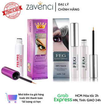 Serum/Tinh chất dưỡng dài và dày mi, kích thích mi mày mọc chắc khỏe FEG Pro Advanced/Eyelash Enhancer/Eyebrow Enhancer Chính Hãng Mỹ Tự Nhiên (3ml) - Zavenci Offical