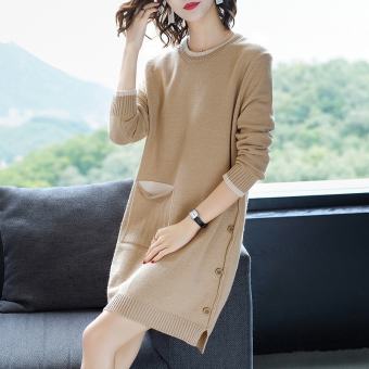 váy len suông- áo len dáng dài kiêm váy- đầm len suông cho nữ