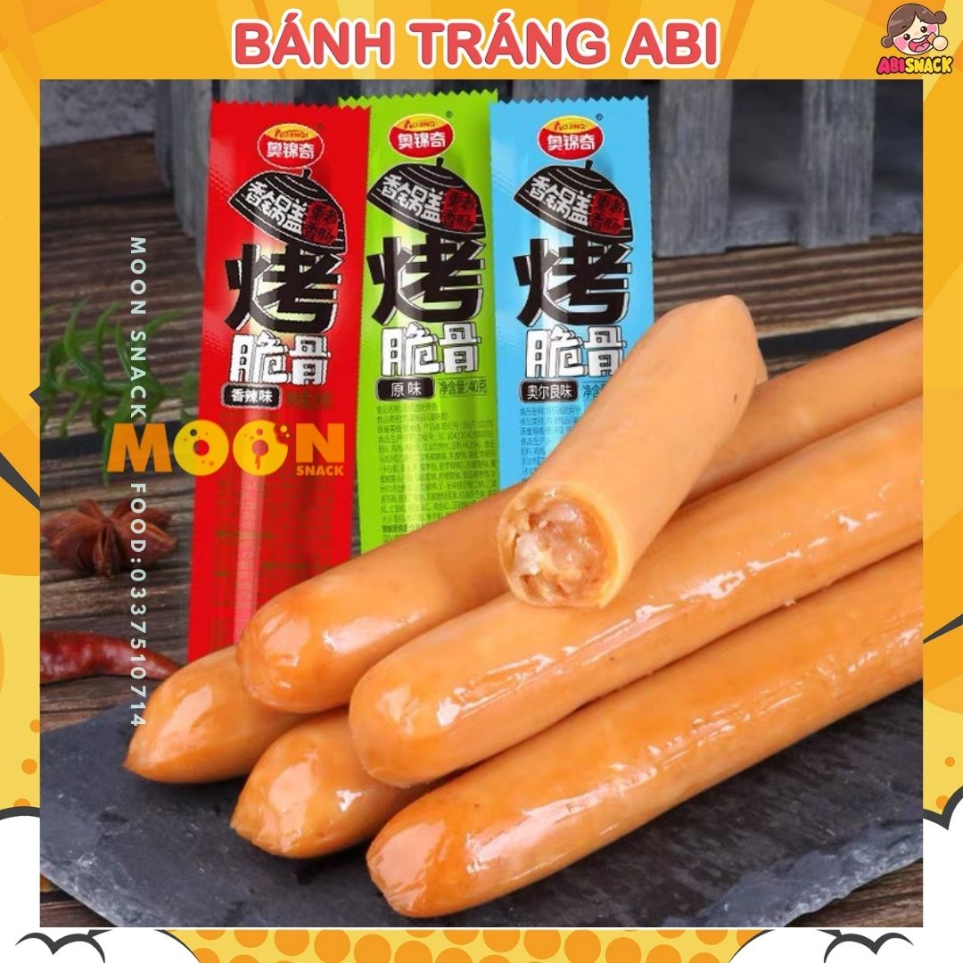 Xúc xích sụn giăm bông xúc xích ăn liền Aojinqi món ăn nhẹ cay tứ xuyên cây 40g
