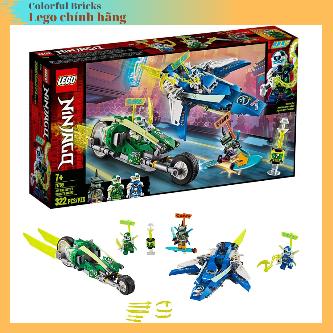 Lego ninjago 71709 - xe đua tốc độ của jay và lloyd - chính hãng