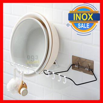 Móc Treo Inox Dán Tường Tiện Ích, Kệ để thau chậu Kích thước 20x22 cm