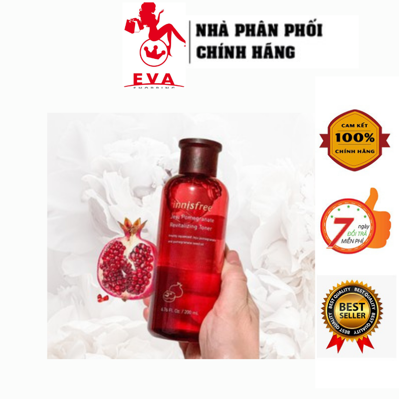 Nước Hoa Hồng Toner Lựu Đỏ Innisfree Chống Lão Hoá Trắng Da