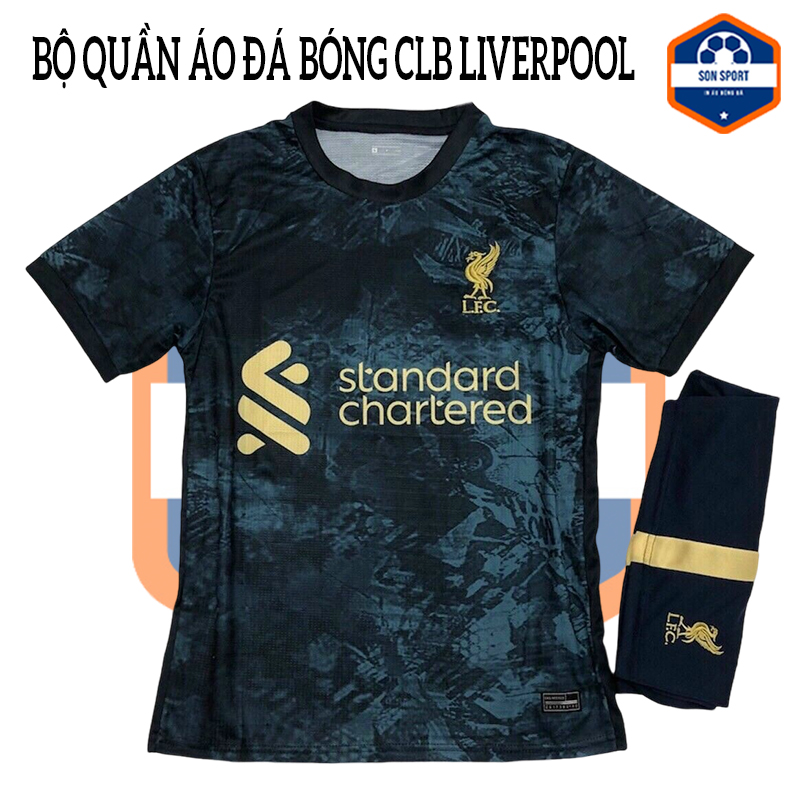 Bộ quần áo thể thao bóng đá clb liverpool đen