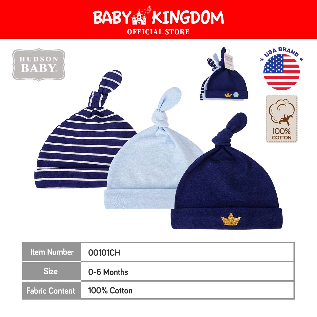 TBUIALL Baby Floppy Cotton Cap for Baby Boy and Girl (0 to 10 Months) 3  Kid, Blue, Medium : : Clothing, Shoes & Accessories