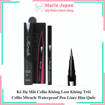 Bút Kẻ Mắt Dạ Cellio Không Lem Không Trôi Miracle Waterproof Pen Liner Hàn Quốc