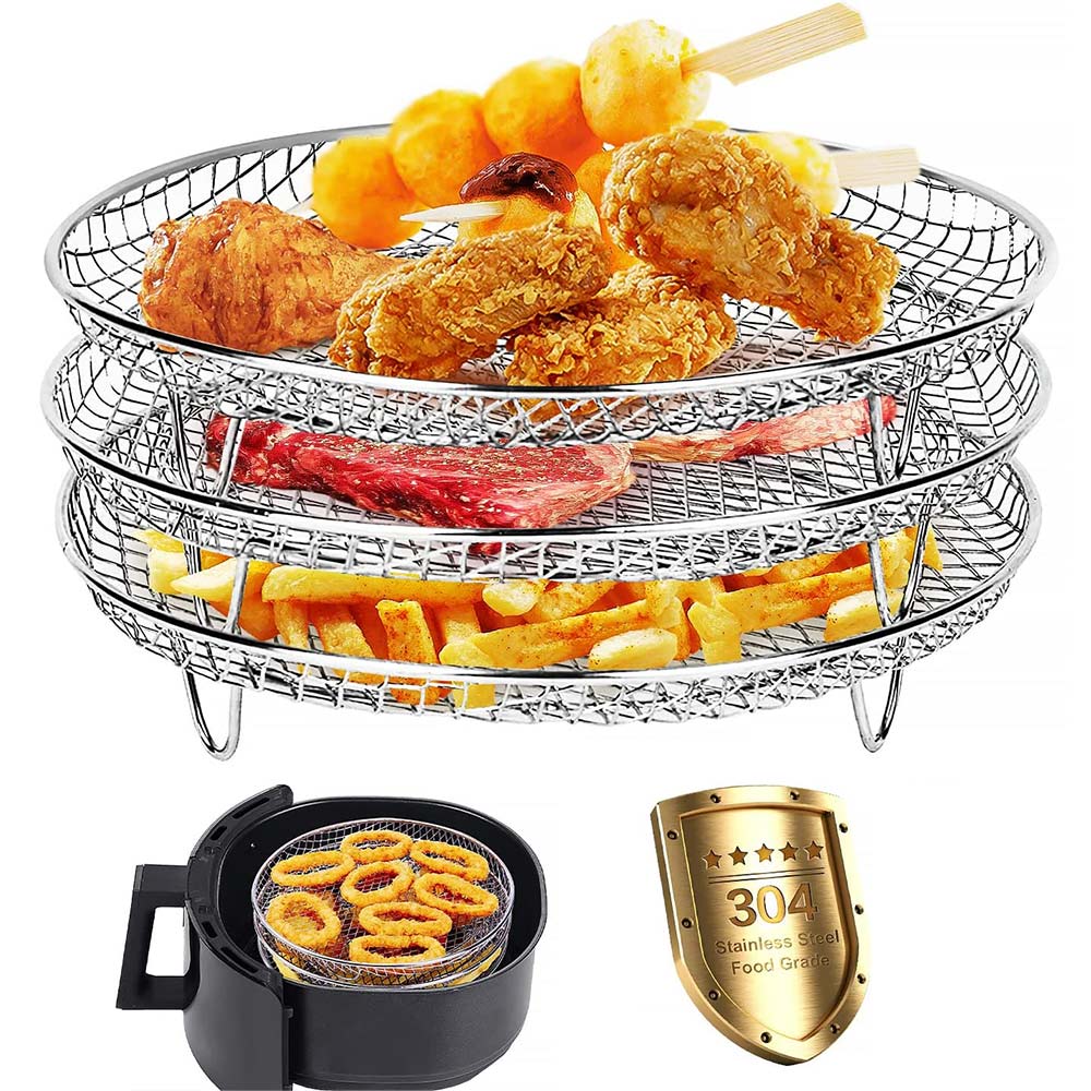 Square Air Fryer Accessories 9 Inch, For Cosori Ninja Phillips Tower Pot  Tefal Etc 5.6-7.5L Deep Basket Airfryer - AliExpress