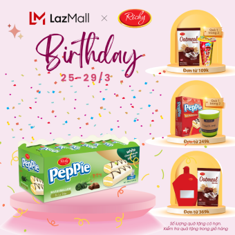 Bánh Peppie Richy Khay 360g Vị Lá Dứa