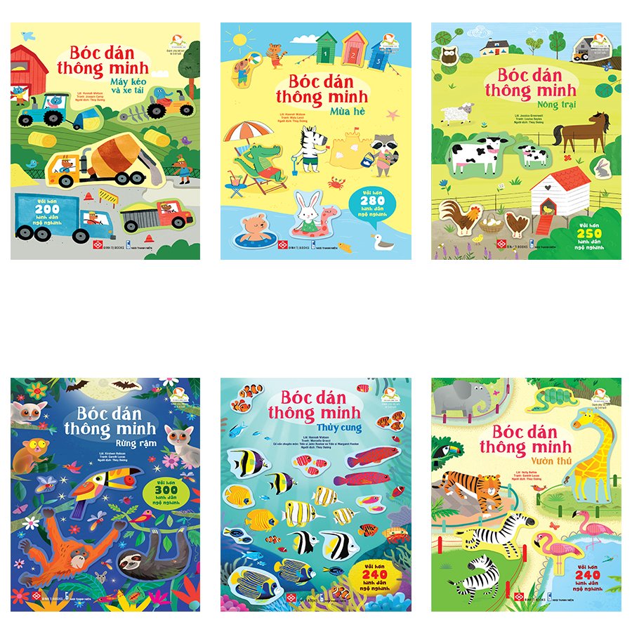Sách Bóc Dán Thông Minh Sticker Cho Bé 3 - 8 tuổi Đinh Tị - LinhKha