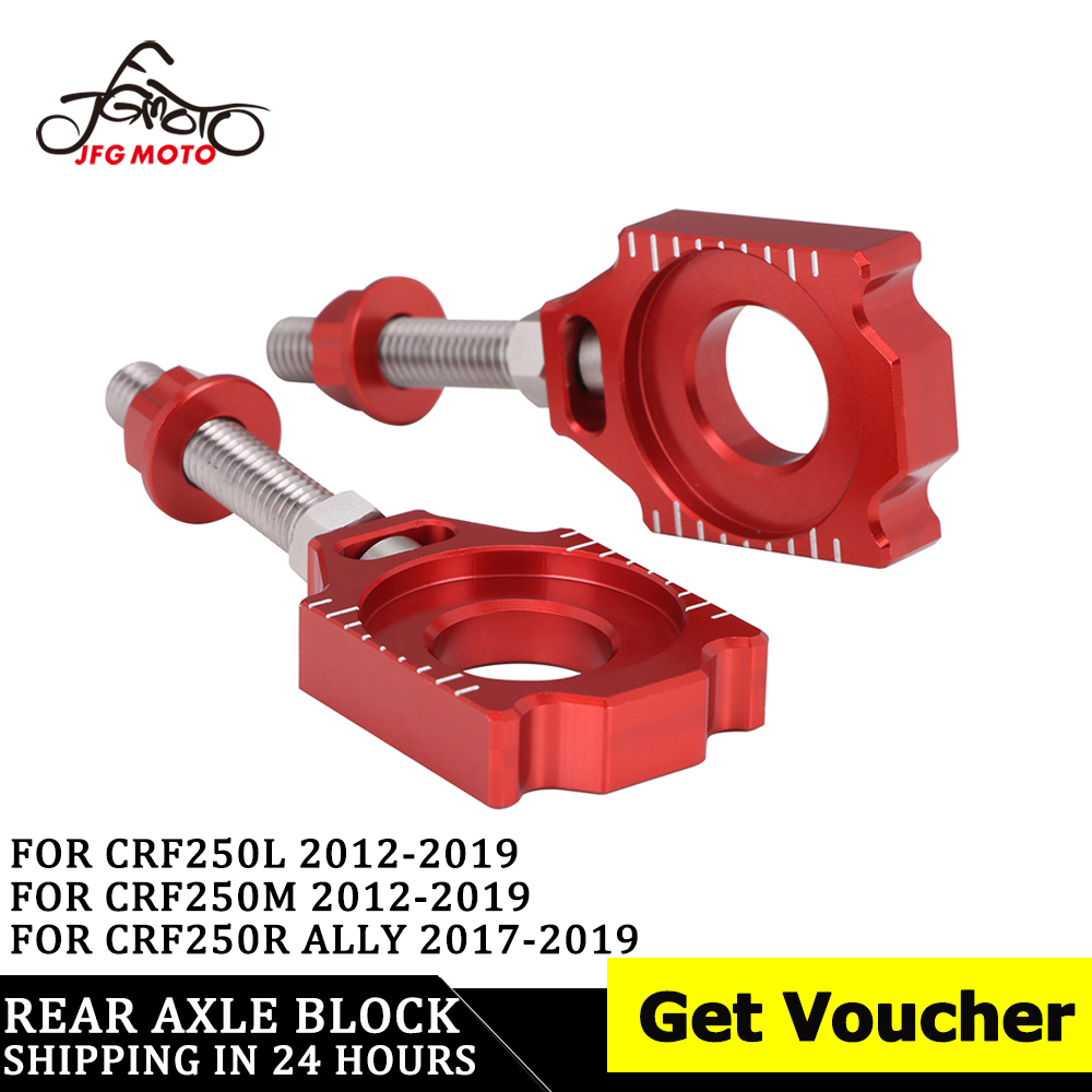 JFG MOTO Bộ Điều Chỉnh Xích Trục Sau Xe Máy Cho CRF250L CRF250M 2012-2019 CRF250R ALLY 2017-2019
