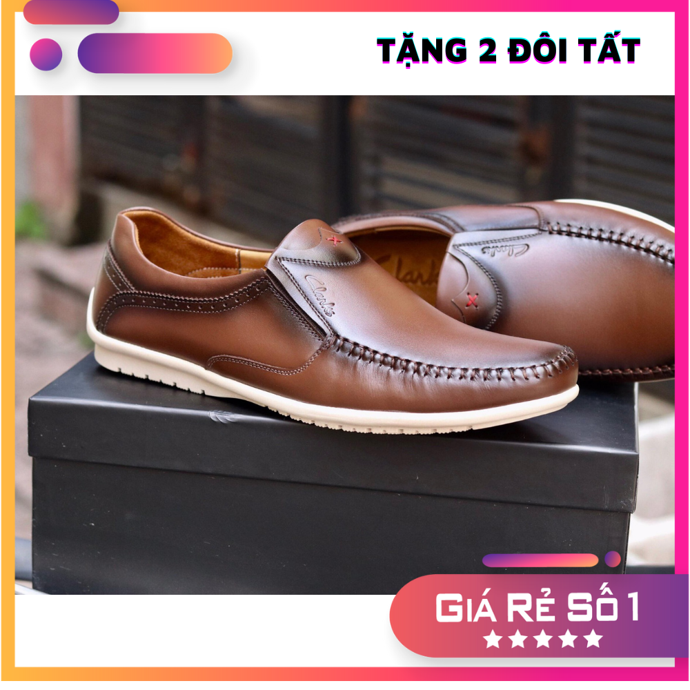 Giày lười nam da bò cao cấp, nhập Thái Lan Full hộp, bảo hành 2 Năm, mã SP CL07N