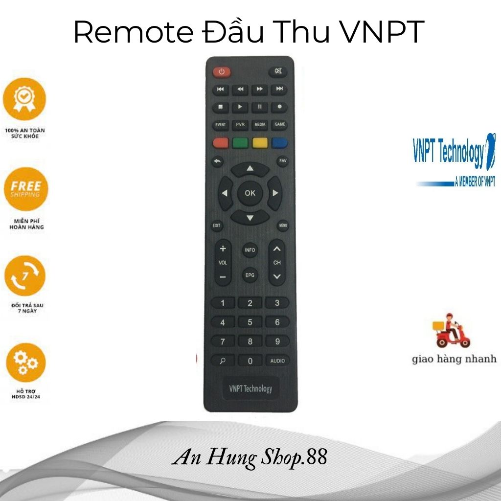 Remote điều khiển đầu thu vnpt.