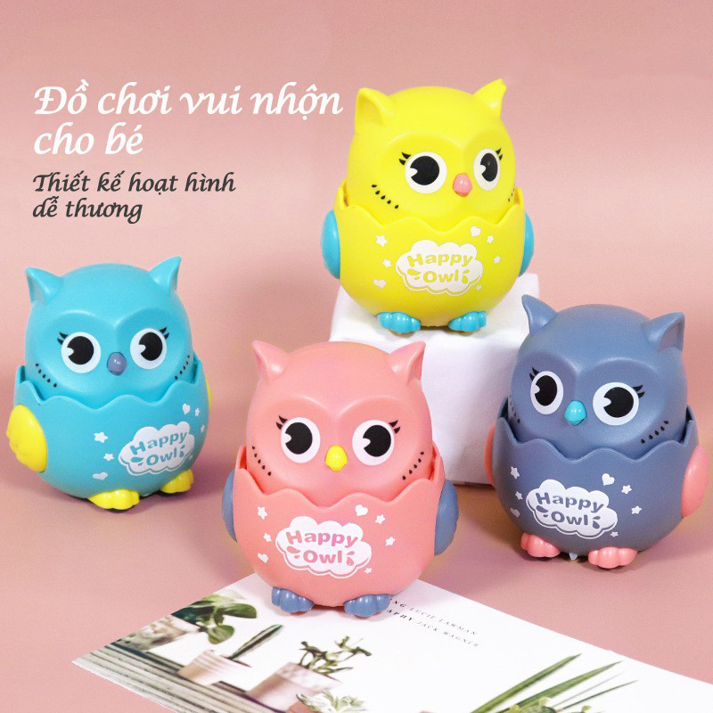 Đồ chơi chạy cót vui nhộn, thú vị chim cú mèo đáng yêu dễ thương, nhựa an toàn, nhấn là chạy - KAVY