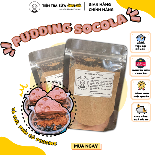 TOPING PUDDING TRỨNG/SOCOLA ĐÀI LOAN NẤU TRÀ SỮA - TIỆM TRÀ SỮA ÔNG GIÀ