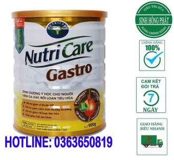 Sữa Nutricare Gastro Cho Người Bệnh Dạ Dày 900G