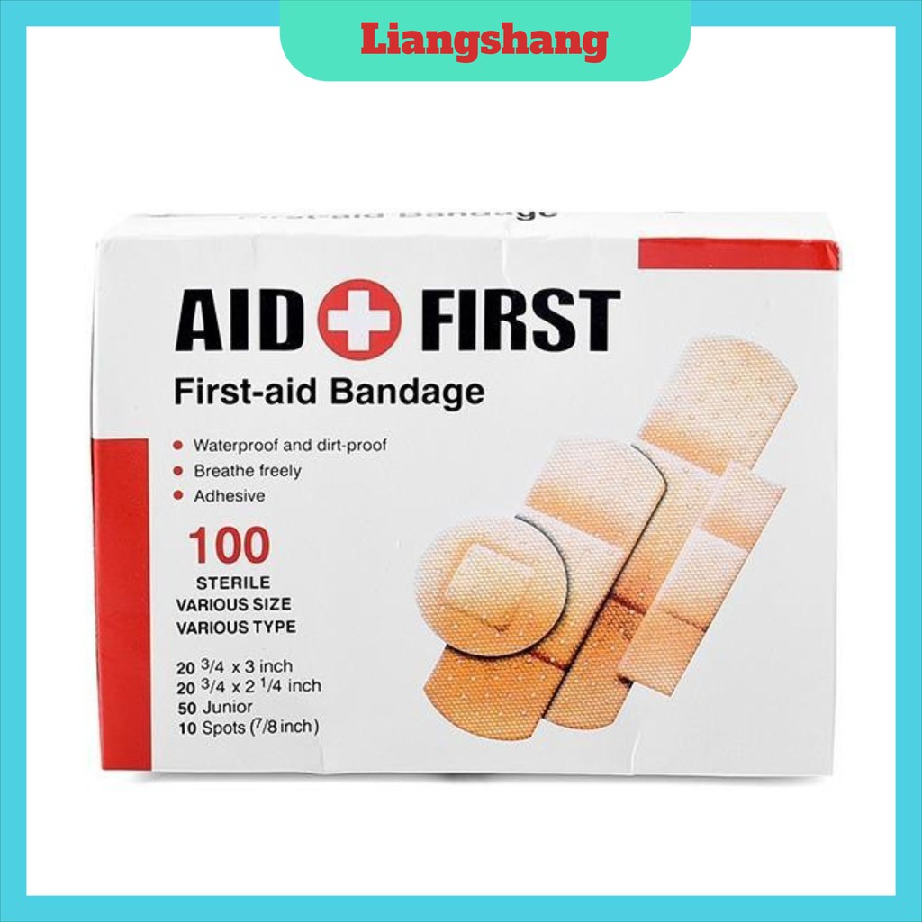 Băng gâu/ băng gạc y tế tiệt trùng aid first hộp 100 cái
