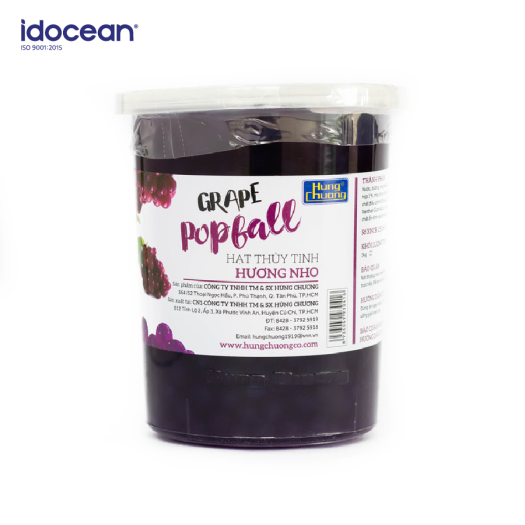 Hạt Thủy Tinh Nho - Hùng Chương - 1kg & 3.2kg - Topping tuyệt hảo cho thức uống (trân châu, hạt jelly, thạch jelly, topping trà sữa - trà trái cây)