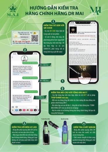 Dr Mai nguyên chất và Dr Mai mix saffron cho da mụn