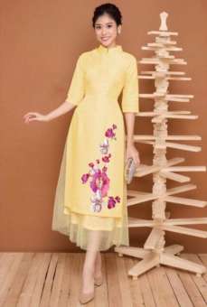 Sét Áo kèm Váy Cách Tân Thêu Hoa ( nhiều màu )