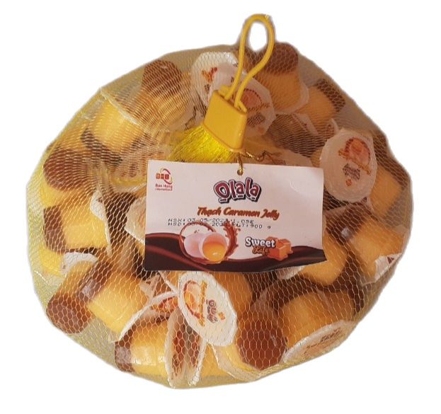 Túi lưới thạch caramen sữa chua sweet 900g viên lớn / sữa caramen olala gói 900g.